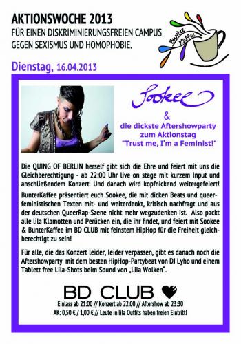 BunterKaffee pres. Sookee | "Trust Me, I'm a Feminist!" [16.04.13]